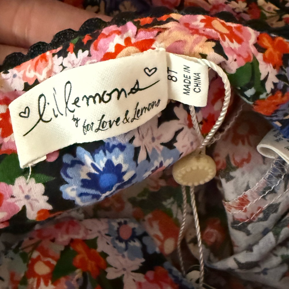 NWT Lil’ Lemons For Love & Lemons Floral Button Jumper - Picture 5 of 7
